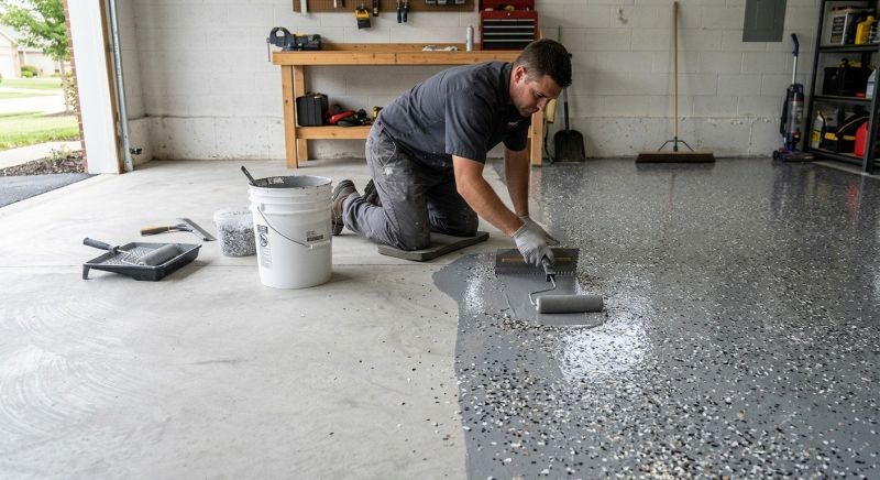 Garage Floor Epoxy Installation in Raleigh, NC