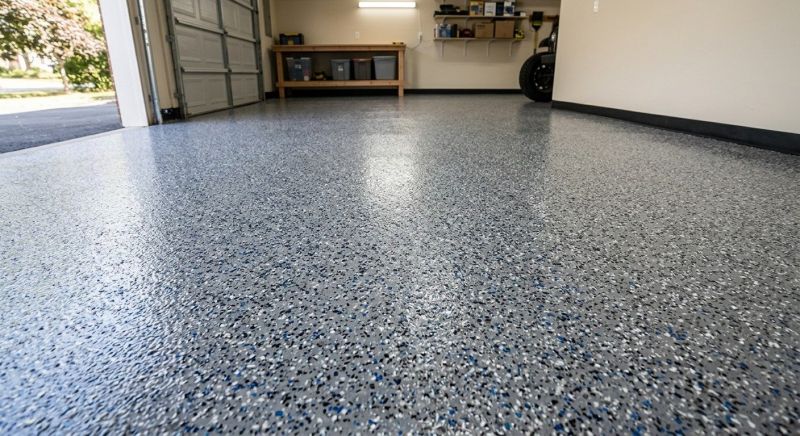 Speckled Garage Floor Painting in Frederick, MD