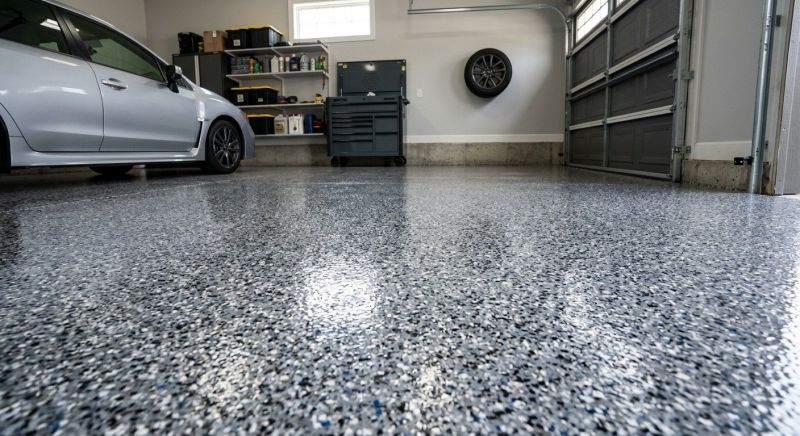 Speckled Garage Floor Painting in Columbia, SC